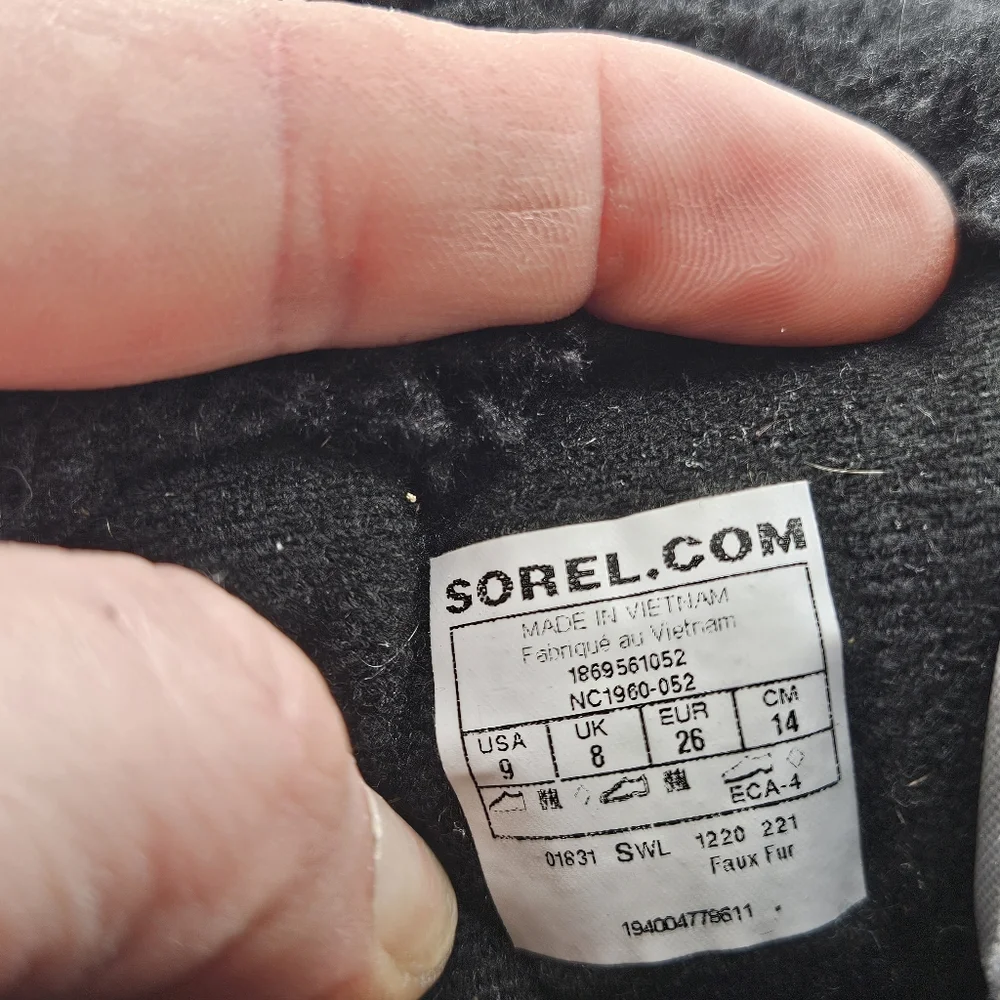 Sorel  Snow Commander Insulated Boots Size 9